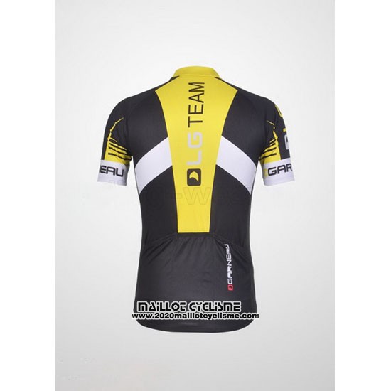 2011 Maillot Ciclismo Louis Garneau Noir et Jaune Manches Courtes et Cuissard